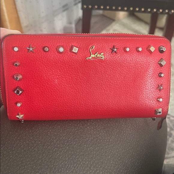 Christian Louboutin Handbags - Louboutin Red Studded Wallet